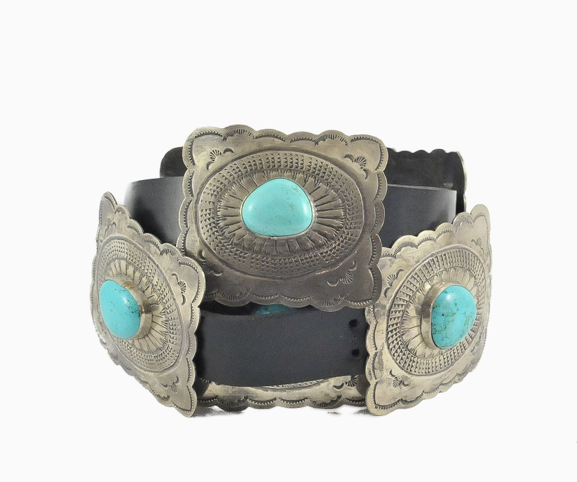 Rectangular Turquoise Concho Belt  **PREORDER