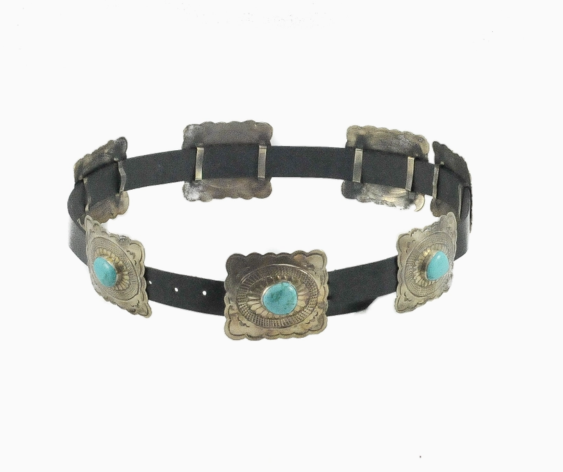 Rectangular Turquoise Concho Belt  **PREORDER