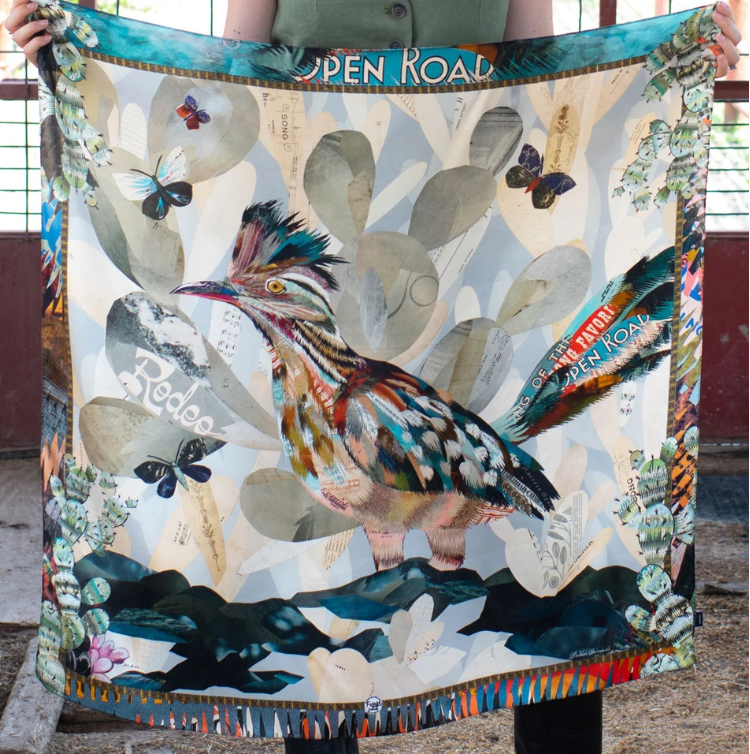 Indigo Morning AKA The Road Runner Silk Scarf