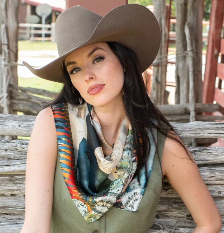 Indigo Morning AKA The Road Runner Silk Scarf