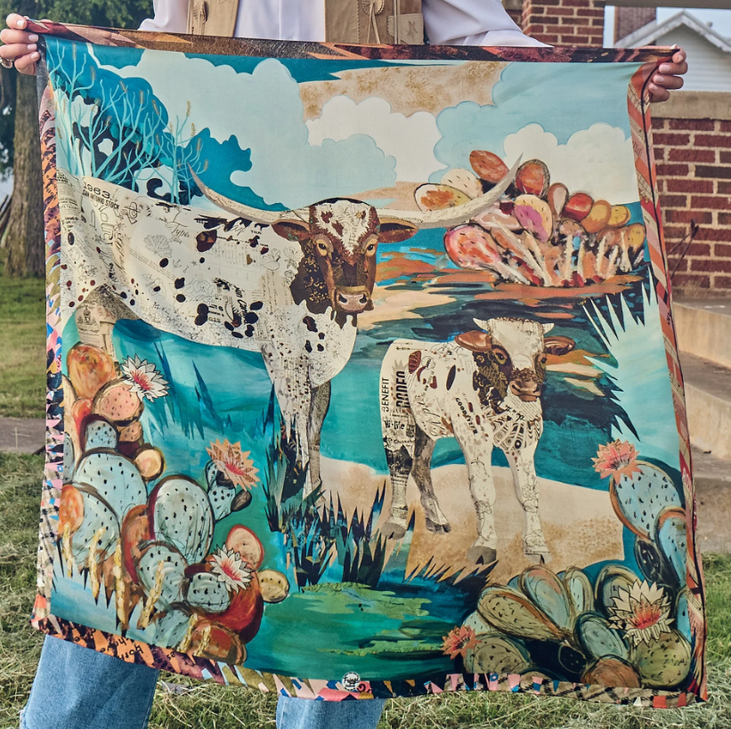 Shades of Texas Silk Scarf