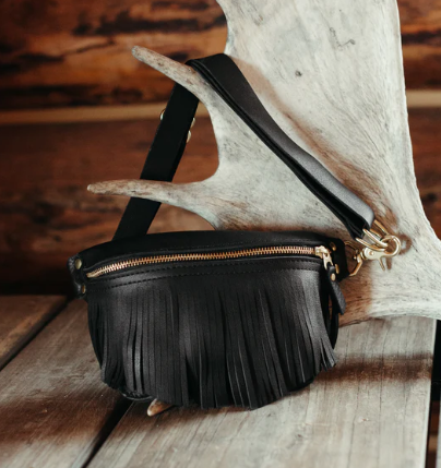 3 Way Fringe Side-Kick Bag - Bone, Black, Camel or Olive