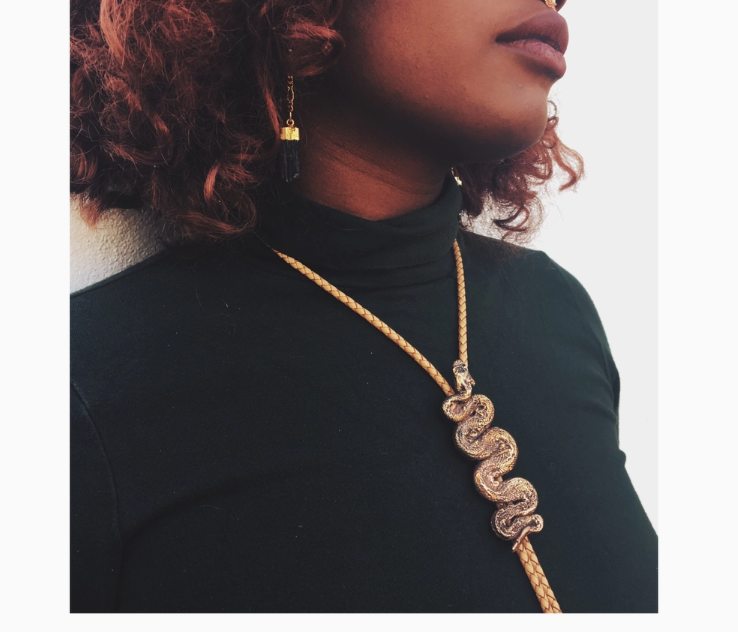 Rattlesnake Bolo Tie- Black Leather
