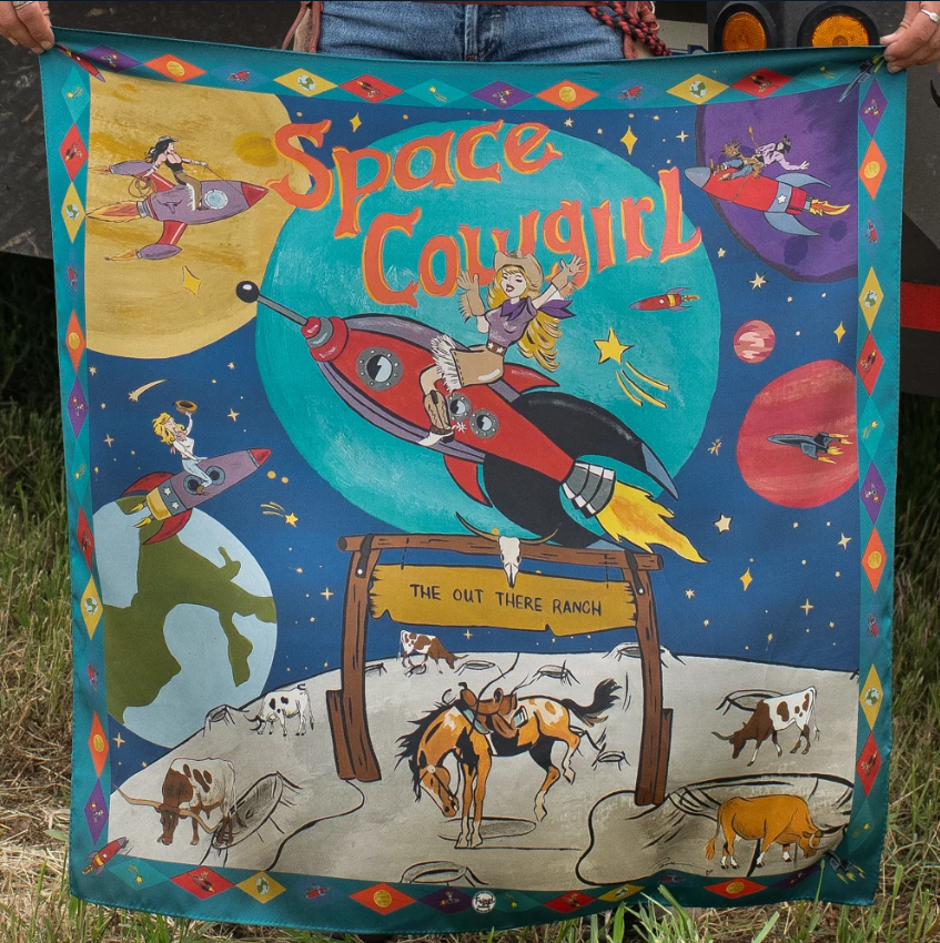 Space Cowgirl Silk Scarf