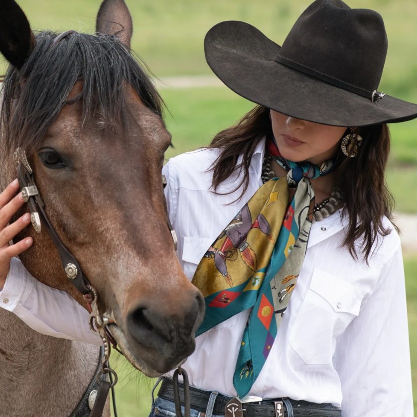 Space Cowgirl Silk Scarf