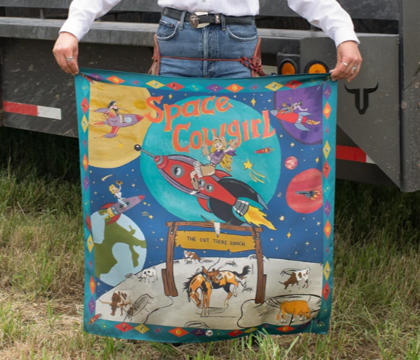 Space Cowgirl Silk Scarf