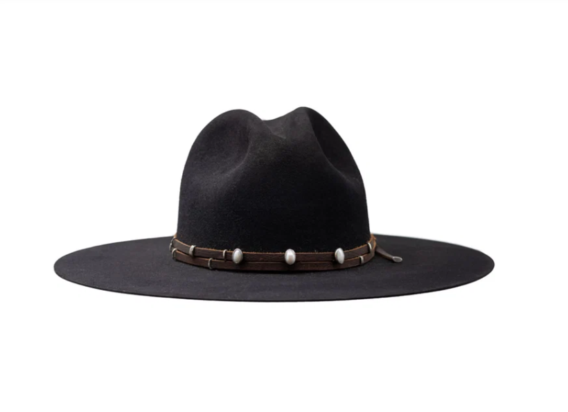 The Wyatt Ultimate Brown Leather Wrap Hat Band - Bracelet - Choker - Pearl