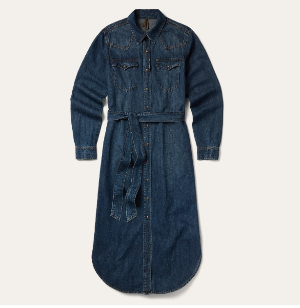 Western Denim Shirt Dress