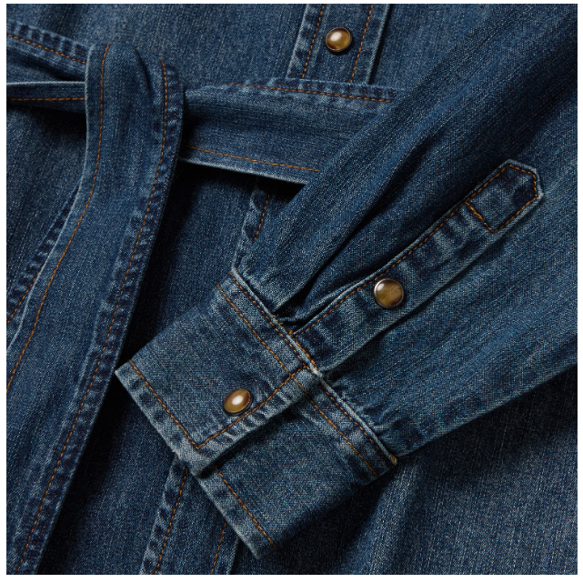 Western Denim Shirt Dress