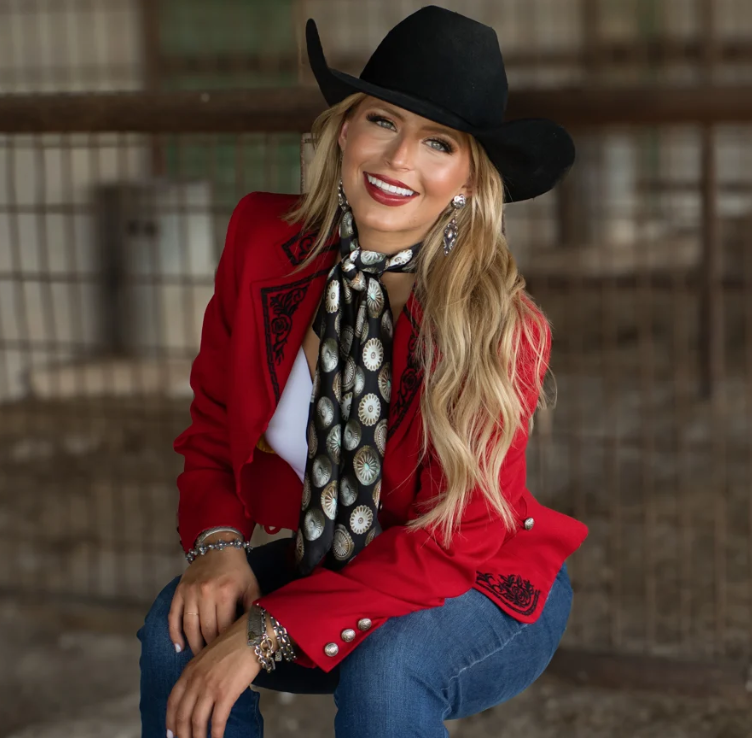 Baby Concho Silk Scarf- Bone