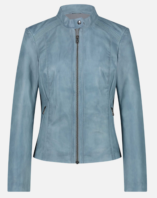 Carmen  Light Blue Leather Jacket