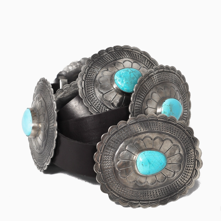 Oval Turquoise Concho Belt **PREORDER