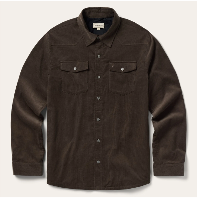 Corduroy Shirt by Stetson- Chocolate