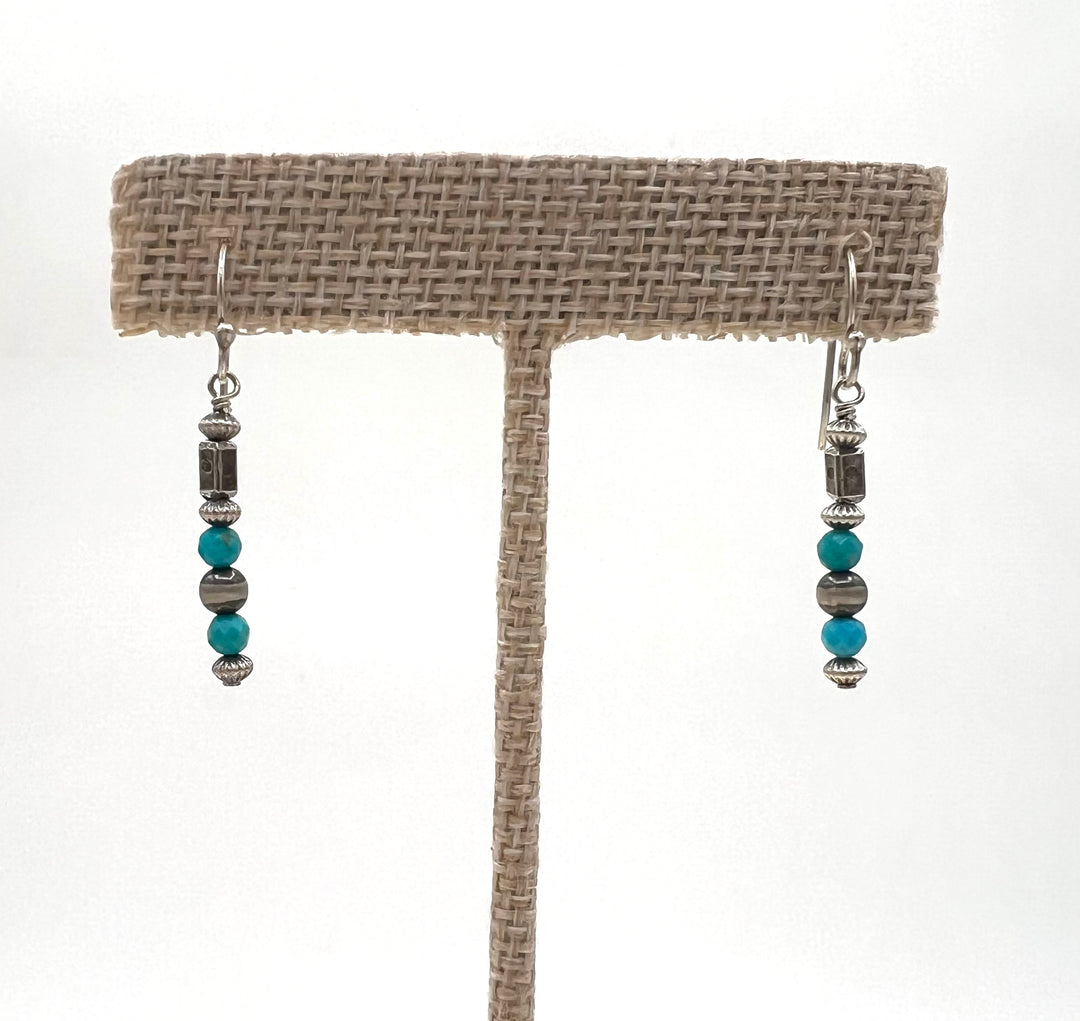 Sterling Silver & Turquoise Drop Earrings