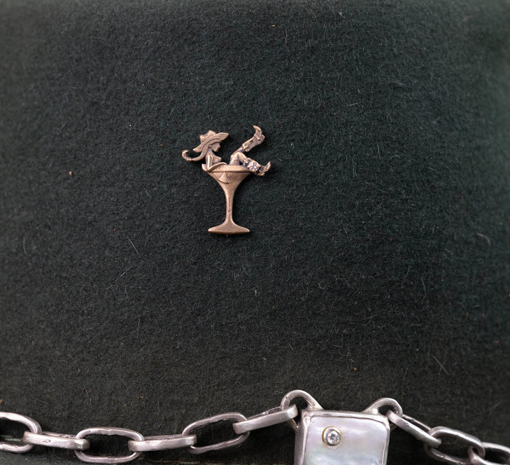 Diamond Martini Arden Hat Pin