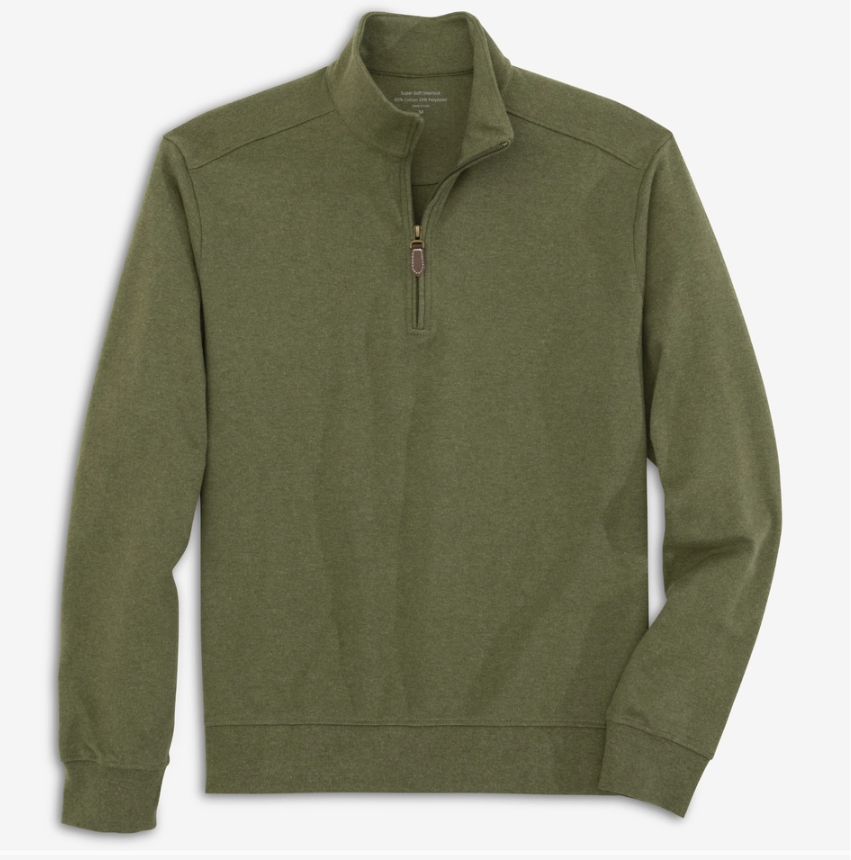 Chandler Performance Quarter-Zip Pullover – Olive