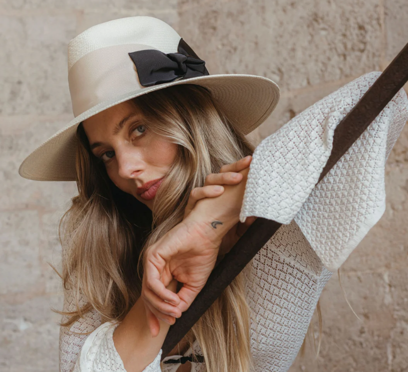 Jasmine Straw Hat- Tuxedo