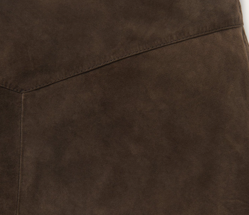 Suede Skirt with Nailheads