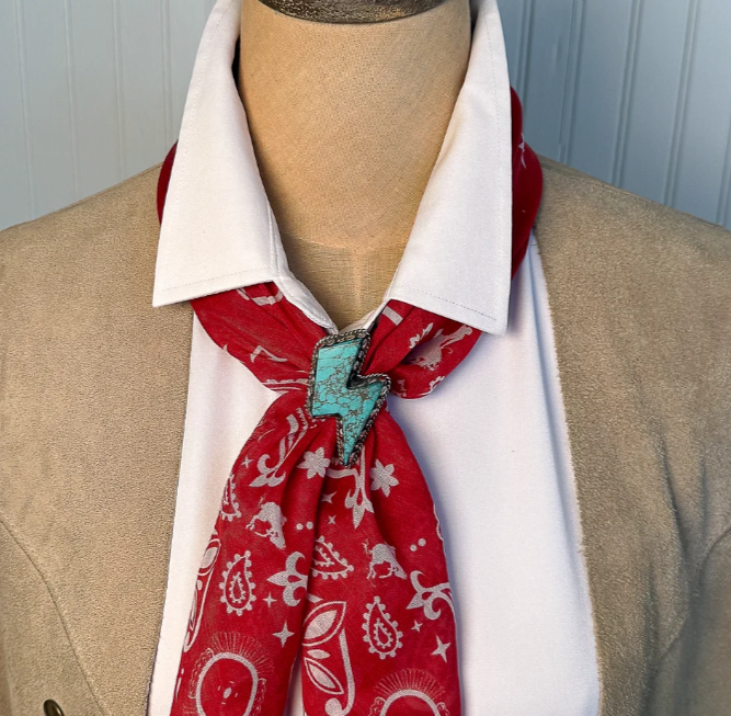 Turquoise Lightning Scarf Slide