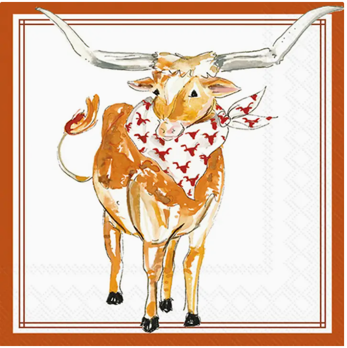 Cocktail Napkins- Longhorn