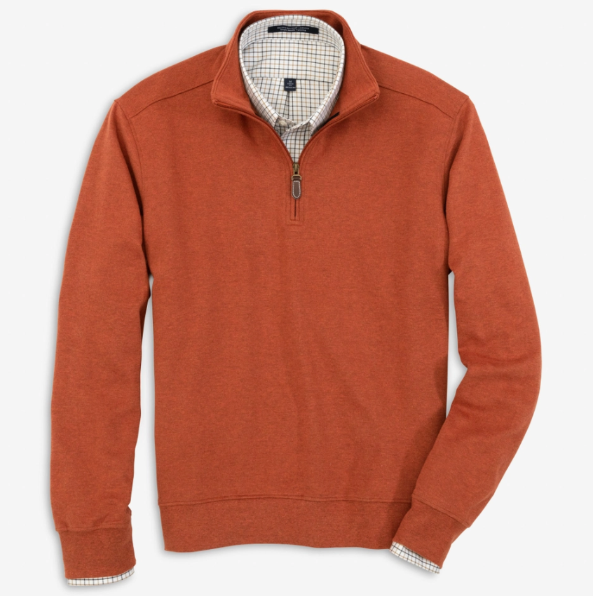 Chandler Performance Quarter-Zip Pullover – Burnt Orange
