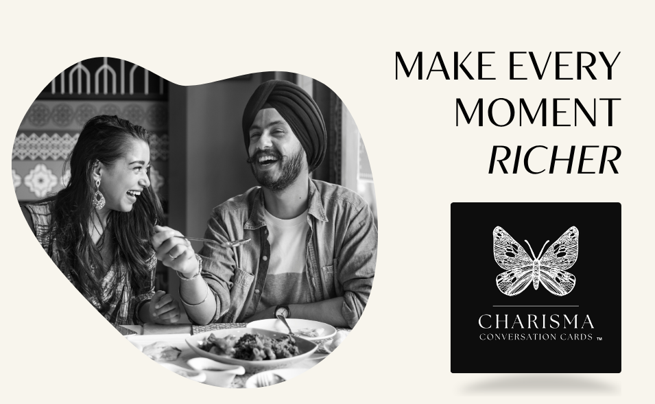 Charisma Conversation Cards; Quotes & Questions Conversation Cards; Discussion Starter; Gifts for Couples, Weddings, Family, Friends, Work, Self-Help; Motivational, Mindful Card Game