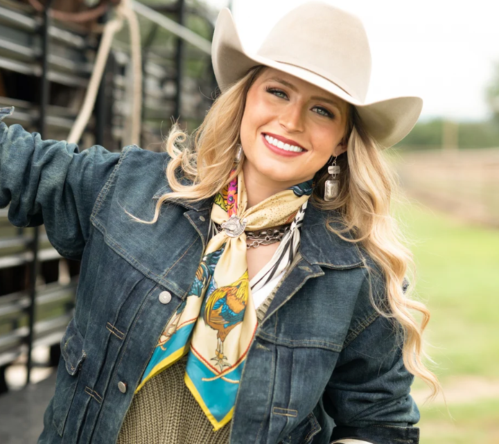 Gallo Del Cielo AKA Rooster Riding Cowboy Silk Scarf