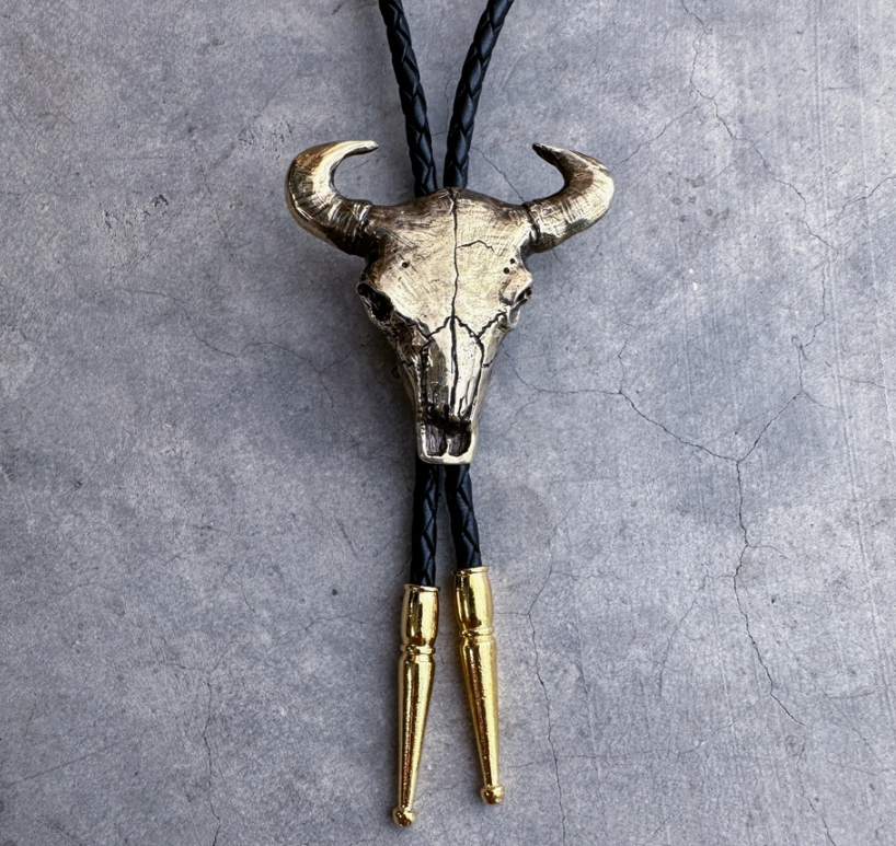 Bull Skull Bolo Tie