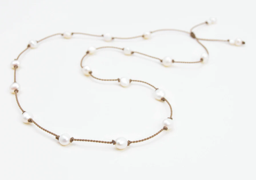 Small White Pearl Hat Band