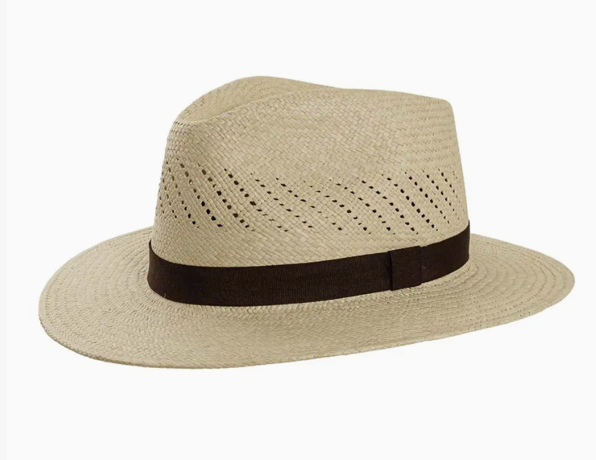 Vented Panama Straw Fedora Hat - Style Tulum