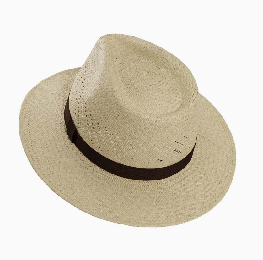 Vented Panama Straw Fedora Hat - Style Tulum